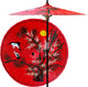 Asian Splendor Outdoor Patio Umbrella, Red
