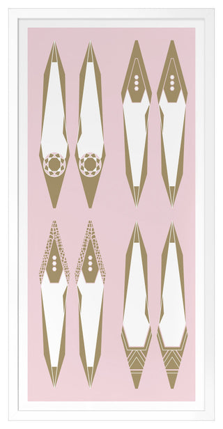 Shoe Collection Fine Art Print, White, 32"x16"