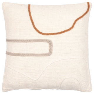 Surya Philip Cream Pillow Cover 22"H X 22"W
