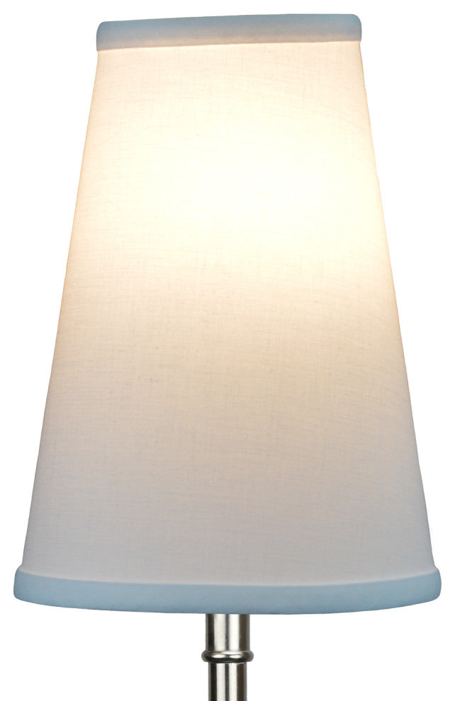 Fenchel Shades 3"x5"x7" Bulb Clip Attachment Empire Lamp Shade, Linen White