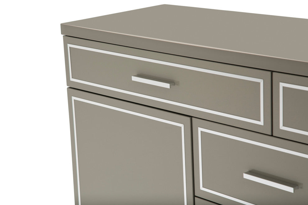 Urban Place Dresser With Mirror, Dove Gray