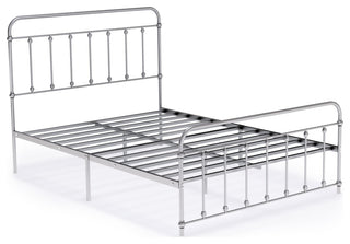 Garland Full Bed Frame, 6 Metal Legs, Bed Frame, Powder Coating Silver