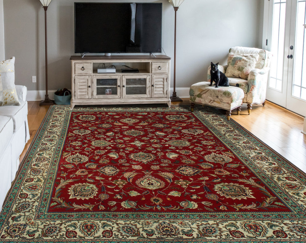Fine Vintage Distressed Tyler Red Rug