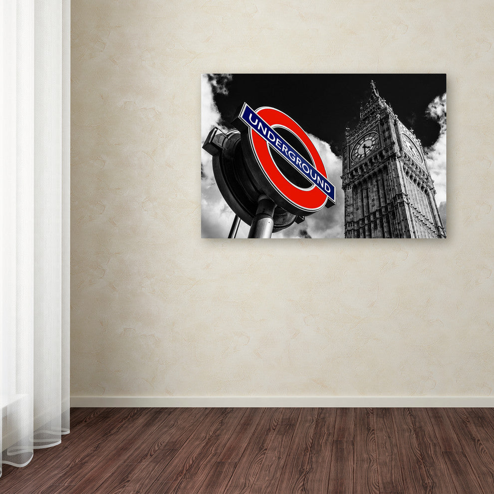 Philippe Hugonnard 'Underground London' Canvas Art, 47x30