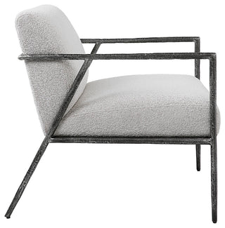 Uttermost 23660 Avila 27"W Contemporary Boucle Upholstered Accent - Gray Boucle