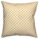 Yellow Zig Zag Pattern Throw Pillow, 18"x18"