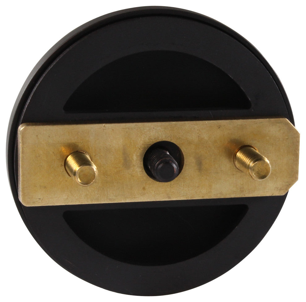 Floating No-Hole Overflow Faceplate In Polished Brass, Powder Coated Flat Black