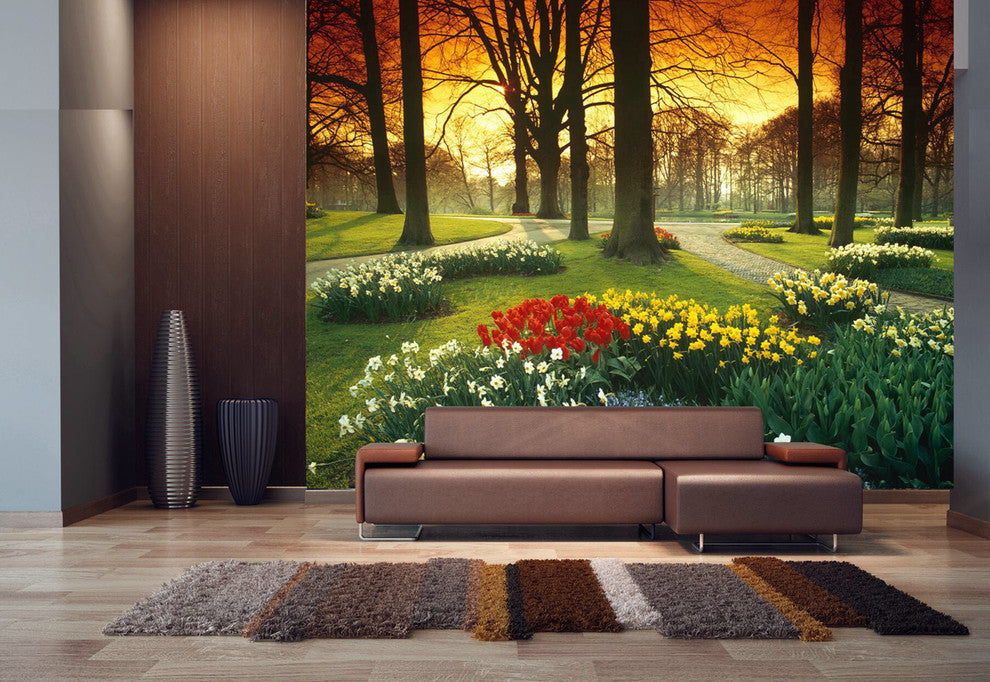 Floral Sunset Wall Mural