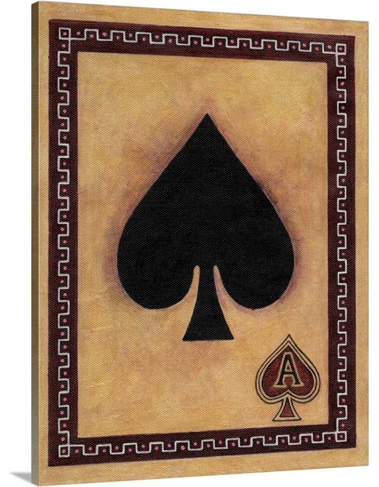 Ace Of Spades Wrapped Canvas Art Print, 12"x16"x1.5"