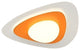Peer | Stylish Creative Acrylic LED Ceiling Light, Orange