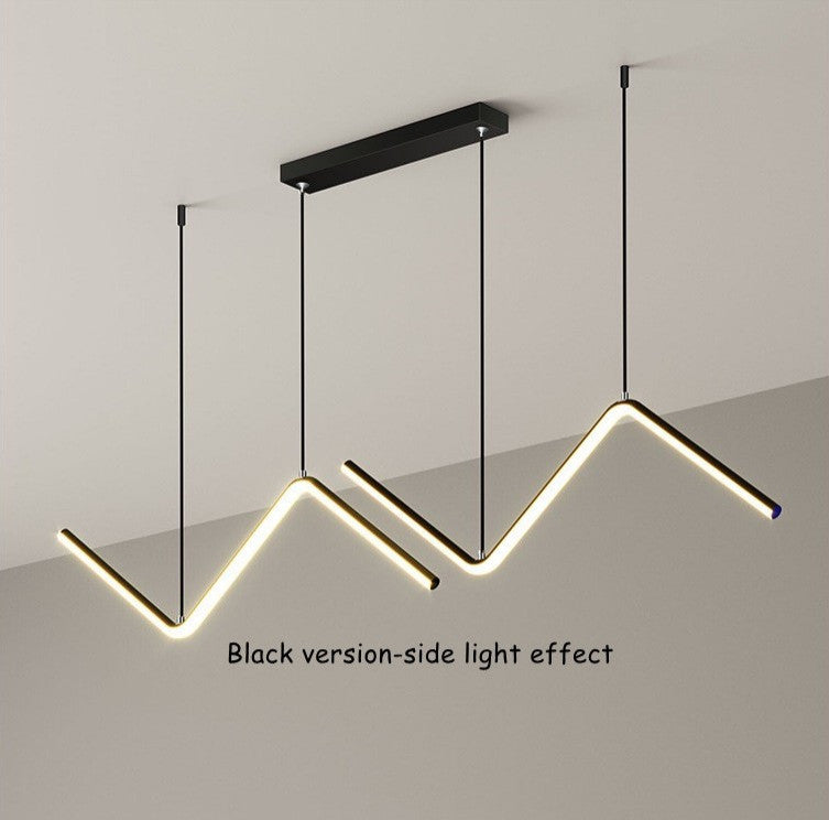 MIRODEMIÂ® Gilette | Black/Gold LED Pendant Lighting for Dining Room, Black