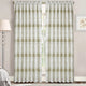 Printed Microfiber 2 Piece Curtain Set, Taupe, 60" X 84"