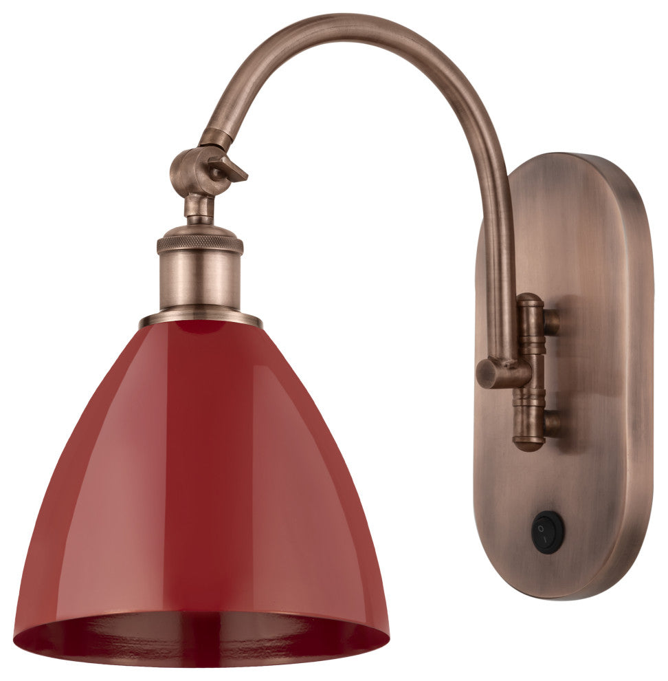 Innovations 518-1W-AC-MBD-75-RD-LED 1-Light Sconce, Antique Copper