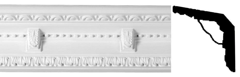 Cornice White Urethane  73 1/2" L  Lindsey Ornate |