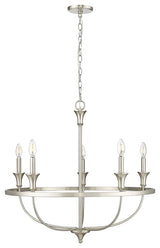 5 Light 29.1 in. Brushed Nickel Chandelier