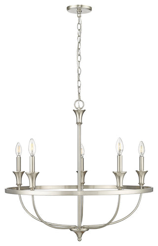 5 Light 29.1 in. Brushed Nickel Chandelier