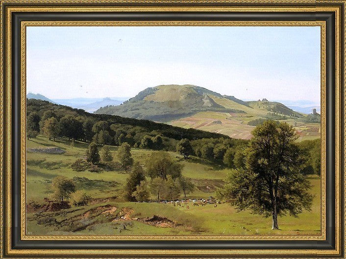 Albert Bierstadt Landscape: Hill and Dale Framed Premium Canvas Print, 16"x24"