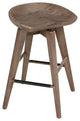 Tiwi Backless Swivel Counterstool, Solid Wood, 24" Gray Whitewash