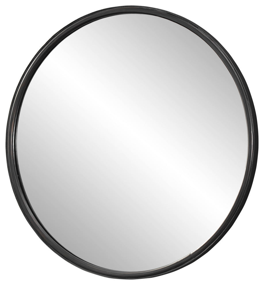 Uttermost 09737 Dawsyn 44" Diameter Circular Framed Bathroom - Aged Black