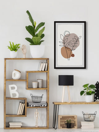 "Boulder Plants" Framed Painting Print, 8x12