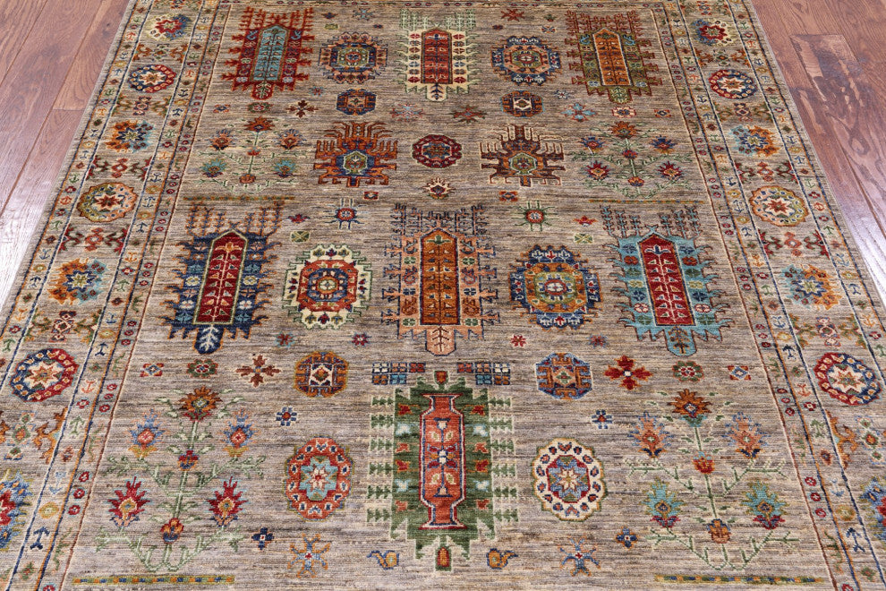 Persian Hand Knotted Wool Rug 5' 0" X 6' 5" - Q12479
