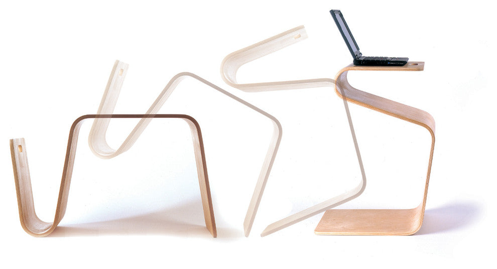 Offi Wood Modern Side Tables, Mag Table, Birch
