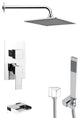 Chrome Tub and Shower System With 9" Rain Shower Head and Hand Shower