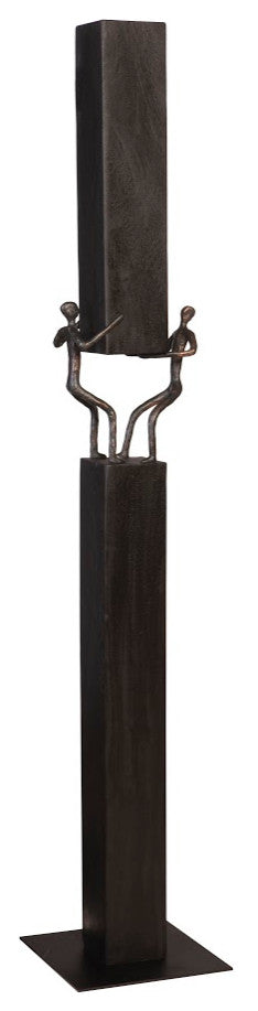 Atlas Pole Sculpture, Black, 12x12x72"H, Double Lifting