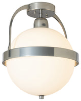 Atlas Semi-Flush, Sterling Finish, Opal Glass