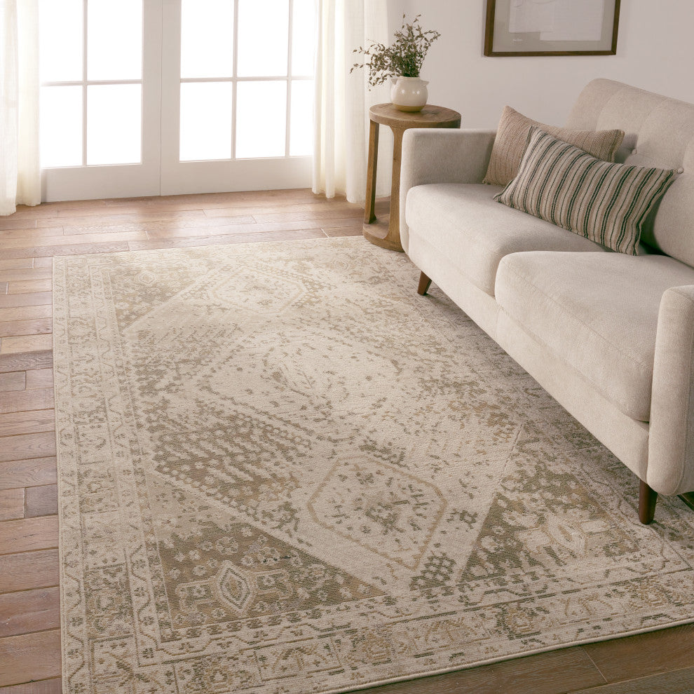 Vibe Rush Indoor/Outdoor Medallion Beige/Tan Area Rug 8'X10'