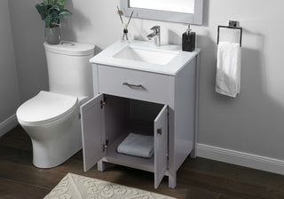 24" SIngle Bathroom Vanity, Grey