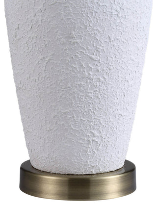 Nissa 17" Table Lamp with Drum Shade, Matte White