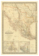 "Nouvelle Carte du Mexique, du Texas, 1840" Paper Art, 32"x46"