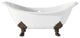 Cheviot Products Regency Cast Iron Tub W/ Lion and Faucet Holes, Antique Bronze