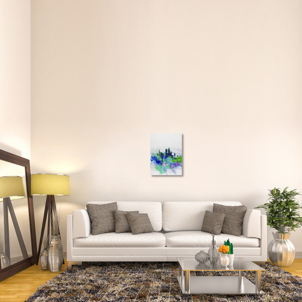 "Boston Watercolor Skyline" Fine Art Print