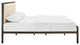 Mia Queen Fabric Bed, Brown Beige