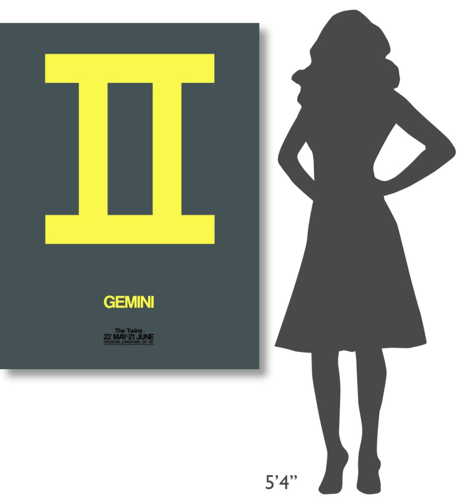 "Gemini Zodiac Sign Yellow" Fine Art Print