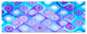 Blue Purple Pattern with Swirls, Abstract Wall Art Canvas, 83"x32", 7 Panels