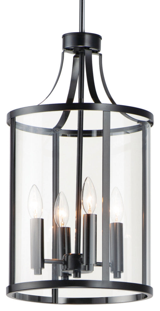 Maxim 25253CL Sentinel 4 Light 12"W Taper Candle Pendant - Black