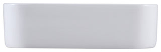 Leonis 17" Square White Finish Ceramic Vessel Bathroom Vanity Sink