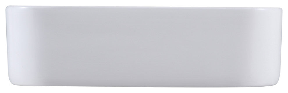 Leonis 17" Square White Finish Ceramic Vessel Bathroom Vanity Sink
