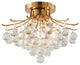 Bethel International BET02FM16BR 3-Light Semi Flush Mount, Stain Brass