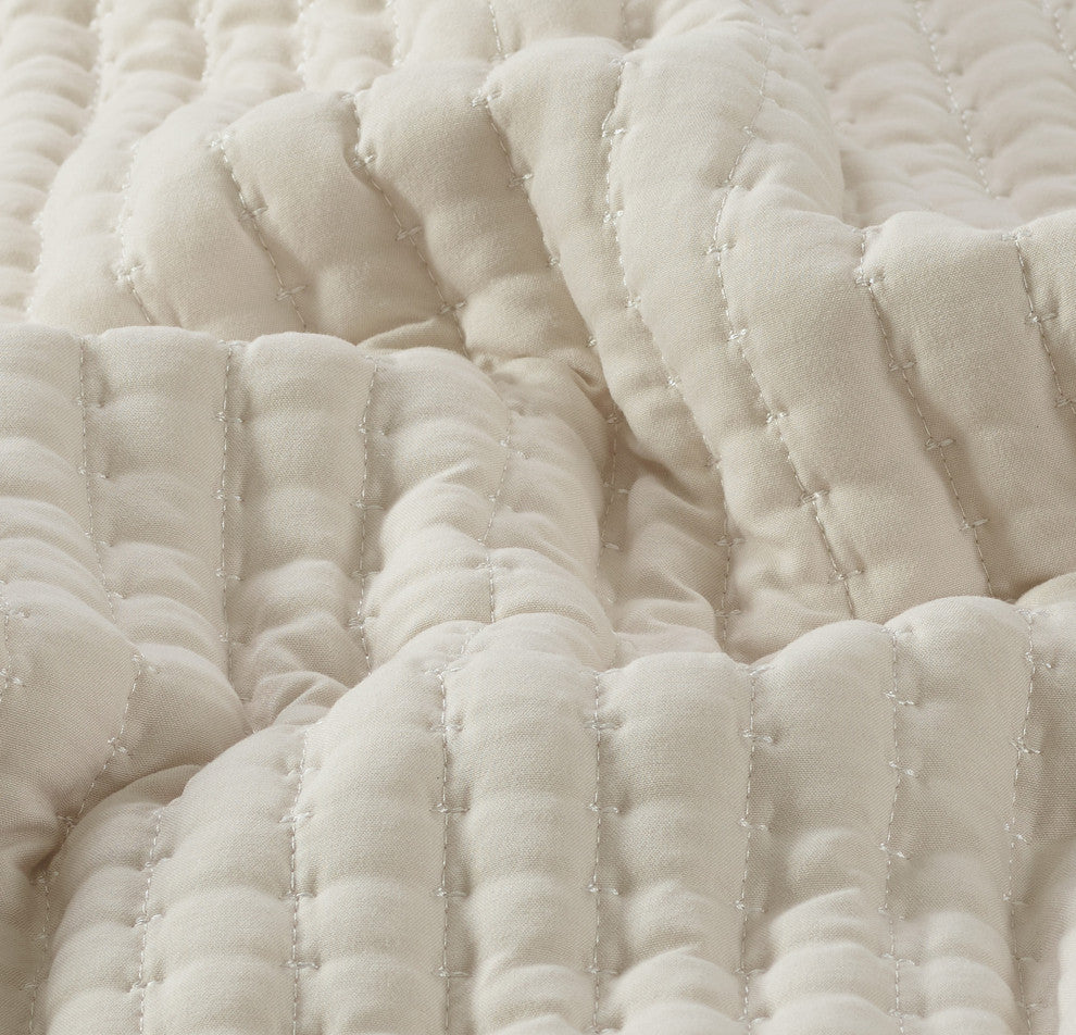 Aurelia 7 Piece Quilt Set, Beige, King