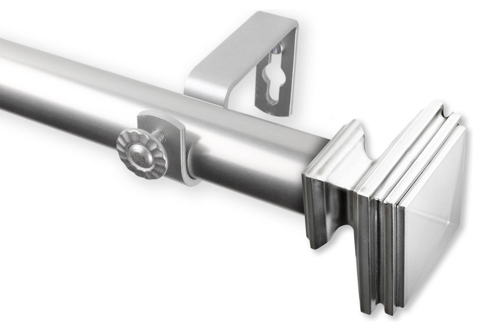 Wilson 1" Curtain Rod, Satin Nickel, 160-240"