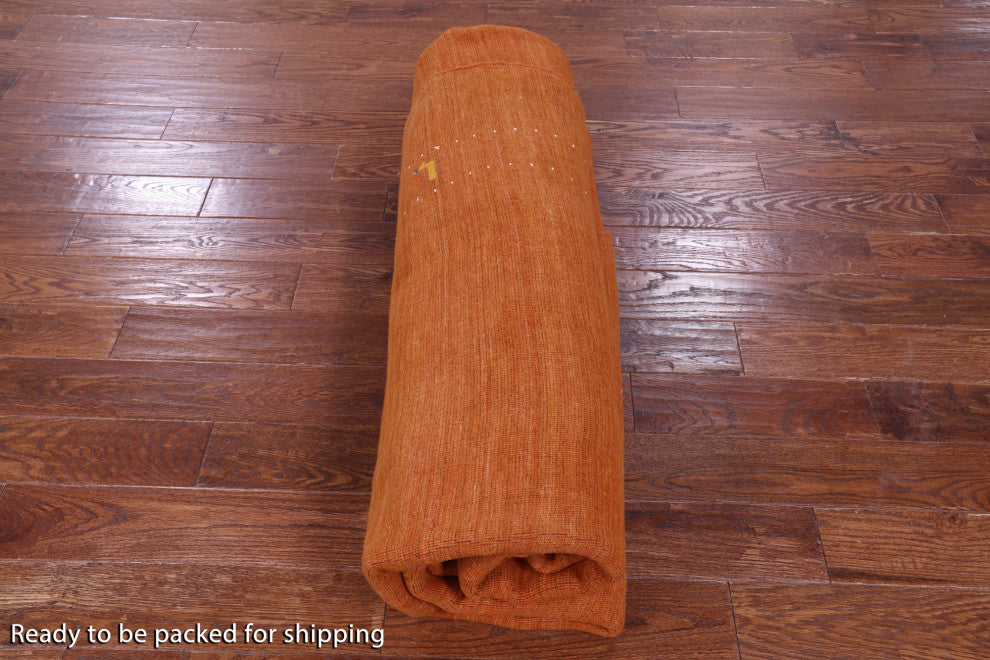 10' Round Persian Gabbeh Hand Knotted Wool Rug - Q15108
