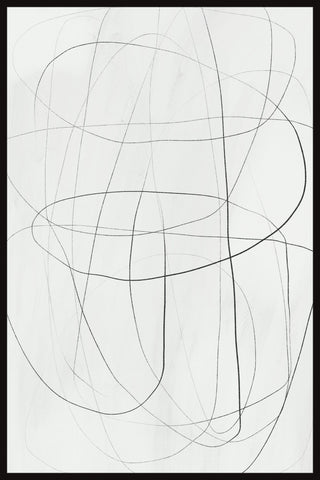 "Complex Lines" Floater Framed Painting Print on Canvas