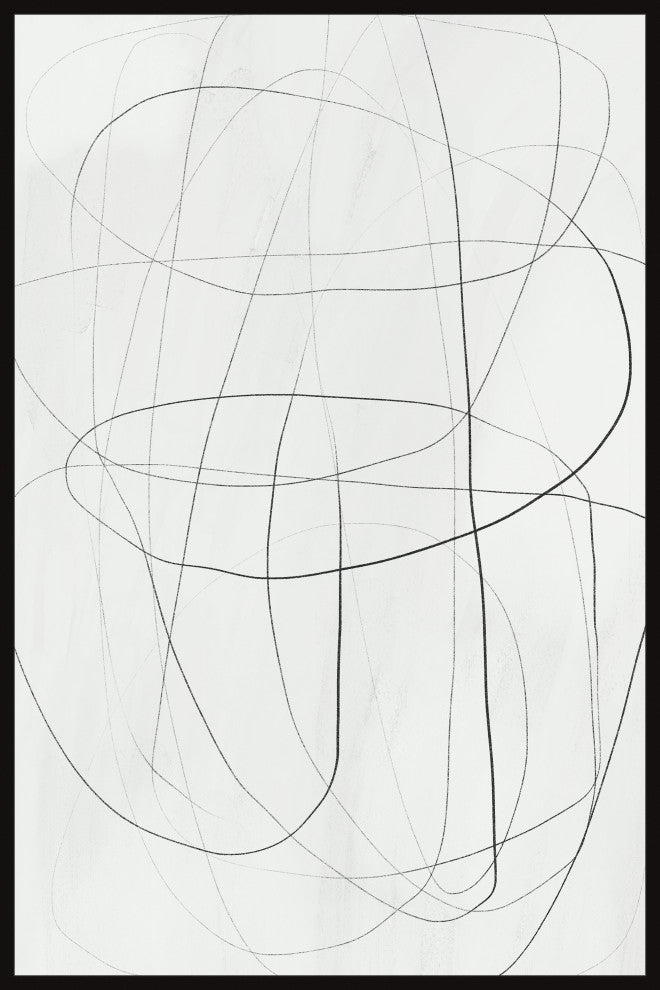 "Complex Lines" Floater Framed Painting Print on Canvas