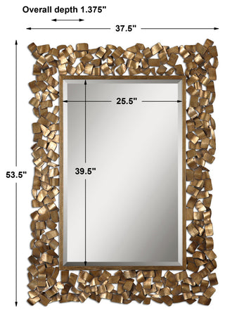 Uttermost - 12816 - Mirror - Capulin - Antiqued Gold Leaf w/Light Gray Glaze