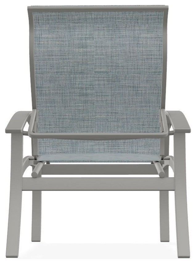 Belle Isle Sling Adjustable Outdoor Dining Chair, Charm/Snow