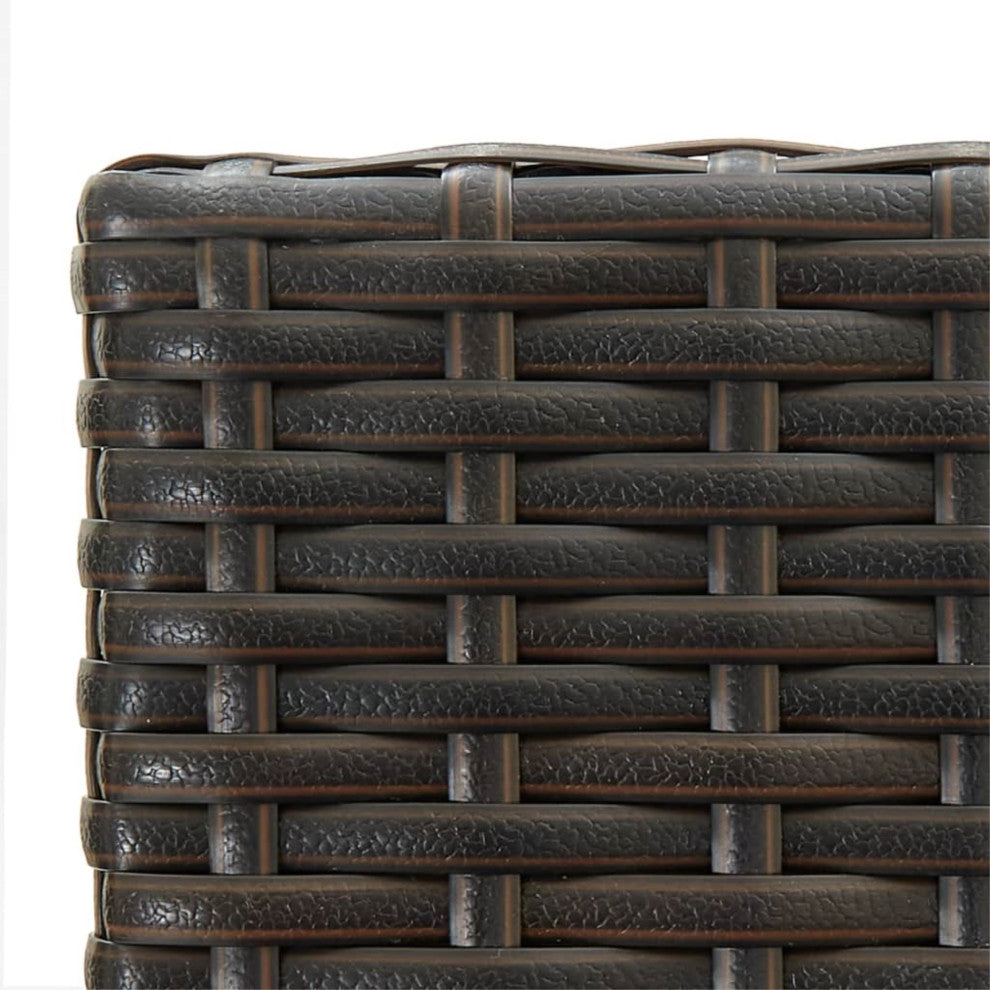 Vidaxl Bar Stools, Set of 2, Brown Poly Rattan